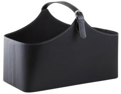Panier simili cuir noir